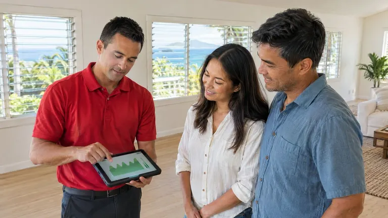 A homeowner shown the final moisture readings after drying